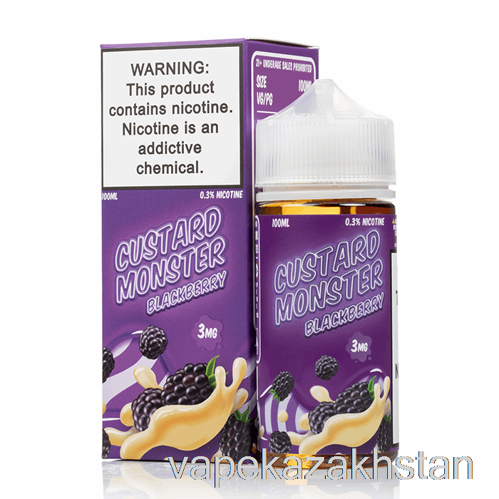 Vape Disposable Blackberry - Custard Monster - 100mL 3mg